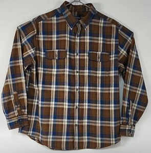 Faded Glory Plaid Flannel Shirt Adult XL/XG Brown (46-48) - Picture 1 of 12