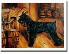 New Giant Schnauzer and Wine Bar Notecard Set - 6 Note Cards By Ruth Maystead