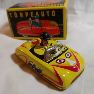 Coche de prensa de fricción de juguete de hojalata Torpeauto 1994 Hungría pollo amarillo - Imagen 1 de 8