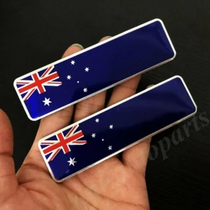 2x/set Metal Australia Australian Flag Car Trunk Rear Emblem Badge Decal Sticker - Foto 1 di 3