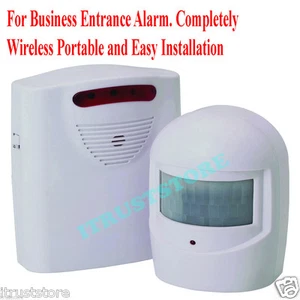 BUSINESS STORE DOOR ENTRANCE ENTRY ALARM CHIME BELL WIRELESS MOTION ACTIVATED - Picture 1 of 2