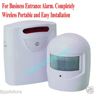 BUSINESS STORE DOOR ENTRANCE ENTRY ALARM CHIME BELL WIRELESS MOTION ACTIVATED