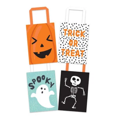 TALLON INTERNATIONAL LTD Halloween Paper Treat Bags - 4 Pack Trick Or Treat Kids Collect Sweets Party