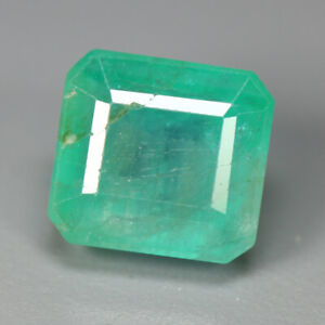 3.84 Cts_Precious Loose stone_100 % Natural Zambian Green Emerald_Faceted