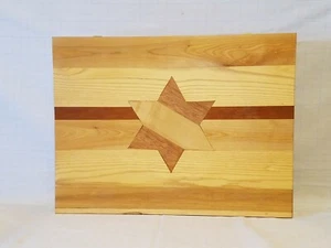 Caja de documentos con incrustaciones de madera artesanal ESTRELLA de David - Imagen 1 de 7