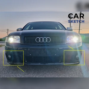 Audi A4 B6 Ultrasport Package Front Bumper Side Lower Grille Right 8E0 807 682 C - Picture 1 of 7