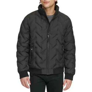 DKNY Men’s Diamond Quilted Puffer Jacket, Black, XL-XXL - Picture 1 of 7