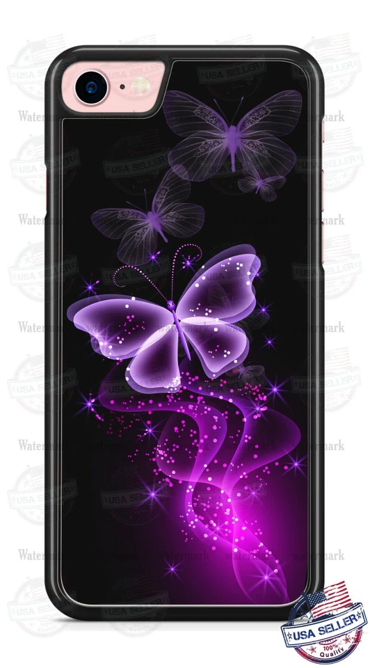 Funda de teléfono púrpura mariposa pixie polvo para iPhone 12 Pro Max Samsung LG Google 4 Foto 1 de 4