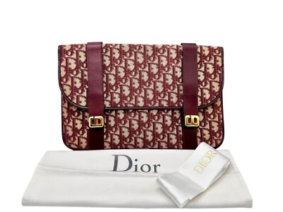 Christian Dior Handtasche Clutch Diorissimo Weinrot Burgundy Vintage Tasche - Bild 1 von 4