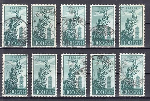 1955 - Posta Aerea, lotto 10 francobolli, Campidoglio, filigrana stella (A148) - Foto 1 di 1