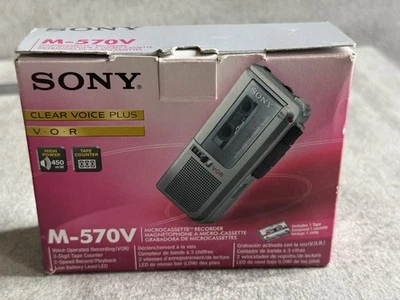Sony M-570V MicroCassette Tape Voice Recorder Brand New With Box - Image 1 of 4