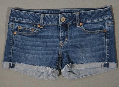 WC01468 REALLY GREAT ****AMERICAN EAGLE**** STRETCH DENIM WOMENS JEAN SHORTS sz4 - Image 1 of 4
