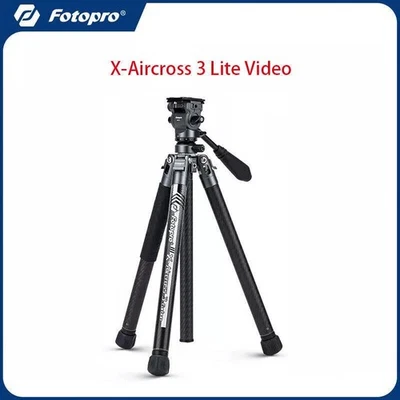 Fotopro X-Aircross 3 Lite Video Carbon Fiber Tripod (Slate Gray) - Image 1 of 4