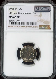 2025 Roosevelt Dime NGC MS66 FT MAC Quality. - Picture 1 of 2
