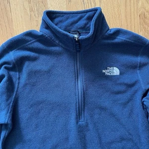 The North Face Pullover Herren M türkis strukturiert Cap Rock 1/4 Zip Fleecepullover - Bild 1 von 9