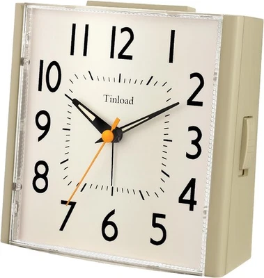 Reloj despertador analógico retro vintage grande de 4,7" súper silencioso sin tictac con... Foto 1 de 4