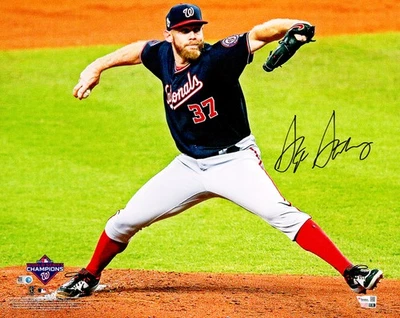 Stephen Strasburg Signed 16x20 Photo Washington Nationals Fanatics & MLB Holo - Image 1 of 4
