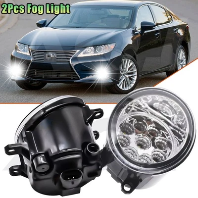 Pair Fit Lexus ES300h 2013-2015 Clear LED Front Bumper Fog Light Driving Lamp Foto 1 de 4
