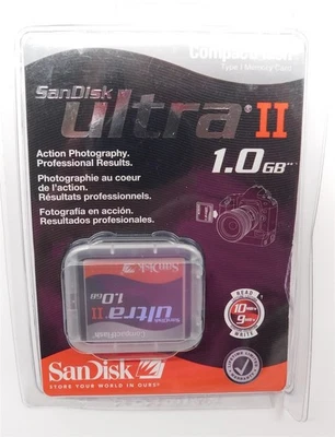 New SanDisk Ultra II 1.0gb SDCFH-1024-901 CompactFlash Memory Card - Image 1 of 4