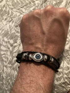 MENS BRACELET * TRIBAL * BOHEMIAN * STEAM PUNK * ROCKSTAR * ADJUSTABLE - Picture 1 of 3