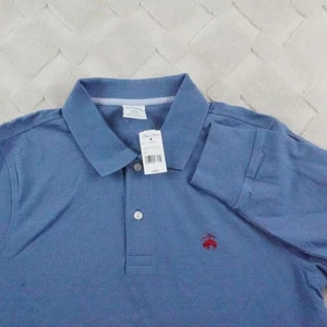 Brooks Brothers Langarm Poloshirt Herren Large Slim Fit Blau Formell Preppy - Bild 1 von 8