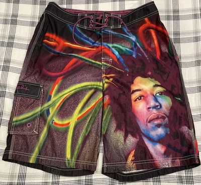 Pantalones cortos de natación Dragonfly Jimi Hendrix para hombre 34 estampado gráfico Foto 1 de 4
