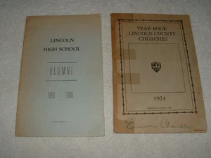 Year Book Lincoln County Churches & Lincoln High School Alumni 1891-1966 - Imagen 1 de 1