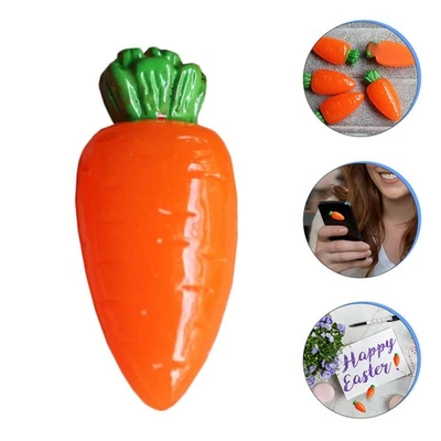  20 Pcs Miniature Flatback Carrot Resin Easter Craft Embellishments - Image 1 of 4