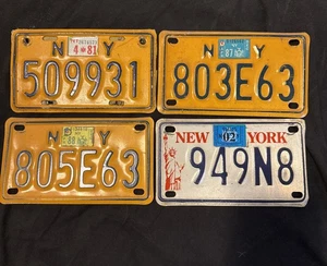 Lote de 4 Matrículas de Motocicleta Nueva York, Estatua de la Libertad, Envío Gratis - Imagen 1 de 6