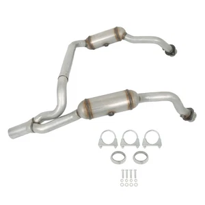 Y Pipe Catalytic Converter Complete Set 50498 For Jeep Wrangler 3.8L 2010-2011 - Picture 1 of 17