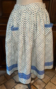 Jupe provençale faite main, vintage, en coton provençal - Picture 1 of 7