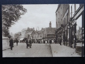 London Greenwich ELTHAM High Street & WW1 SOLDIERS IN STREET (1) c1918 Postcard - Picture 1 of 5