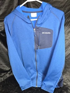 Columbia Men's Zip Up Hooded Sweatshirt Size Large Royal Blue & Navy - Picture 1 of 7