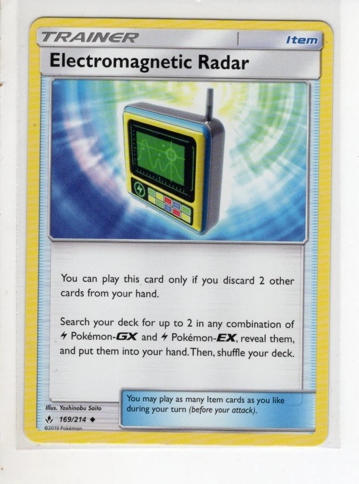 ELECTROMAGNETIC RADAR TRAINER UNBROKEN BONDS SET POKEMON CARD 169/214 EX/NM - Image 1 of 1