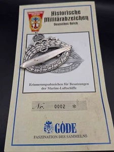Erinnerungsabzeichen für Besatzungen der Marine-Luftschiffe Göde Orden - Bild 1 von 2