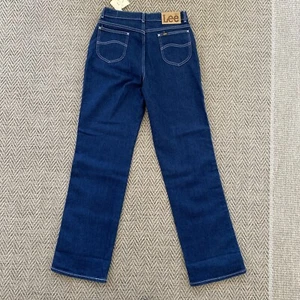 Vtg 70s Lee Womens Jeans 31" Long Straight Leg Dark Wash Denim USA Made Sz 12? - Picture 1 of 14