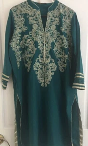 MEDIUM STUNNING LADIES Limelight Kurta PAKISTANI Short Kameez Dubatta Green EID - Picture 1 of 12