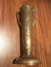 Solid Brass Hales-the Impressive vintage Vintage vase, Art Nouveau 