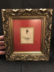 Original Etching of Nude "Hope" by Morris Henry Hobbs, Vintage Old Art - Picture 1 of 12