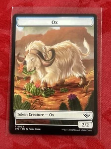 MTG - Ox/Plot Double Sided Token - Outlaws of Thunder Junction - Picture 1 of 7
