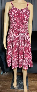 1950s Alfred Shaheen Sun Dress Red and Pink - Picture 1 of 13