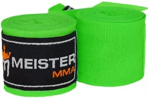 MMA Meister 275cm Junior Elasticity Cotton bandage Neon green - Picture 1 of 1