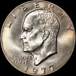 1977 P Eisenhower Dollar About Uncirculated US Mint Coin IKE - Picture 1 of 3