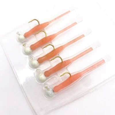 5件装钓鱼Crappie夹具头铅带软塑料诱饵投射夹具鳟鱼 — 第 1/4 张图片