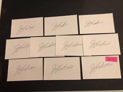 (Lot of 10) Joe LaHoud Red Sox Signed Index 3x5 Autographed Card Lot 10-1 - Image 1 of 4