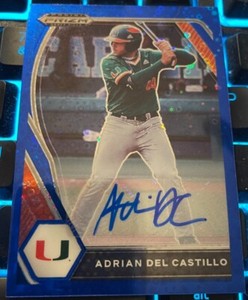 adrian del castillo auto blue donut circles 2021 panini prizm draft picks 1/25