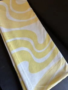 Retro Groovy 1970’s Bed Sheet Wamsutta Full Flat Yellow MCM Stripe - Picture 1 of 24