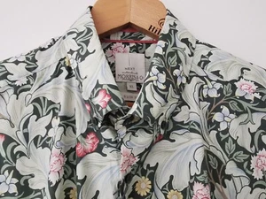 BNWT Next x William Morris Green Floral Print Slim Fit Shirt Size XL * NEW - Picture 1 of 10