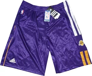 Los Angeles Lakers Purple 2011 Adidas Pre Game Shorts New tags XL - Picture 1 of 6