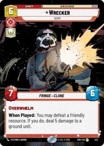 Star Wars Unlimited Wrecker 423 Hyperspace Rare Ombre della Galassia - Foto 1 di 1